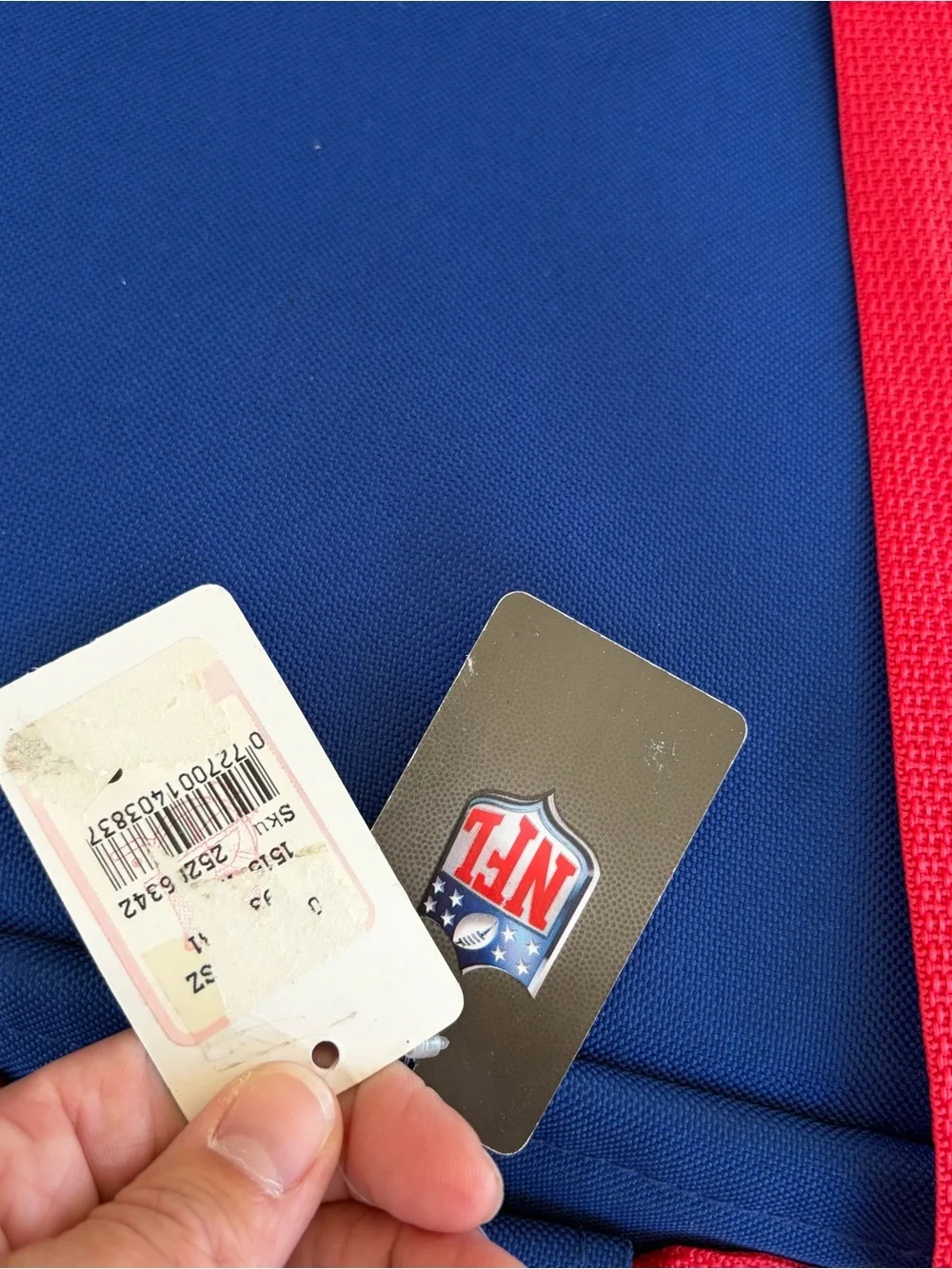 NY Giants NFL Bleacher Seat Cushion Stadium Portable Folding  Blue Red New